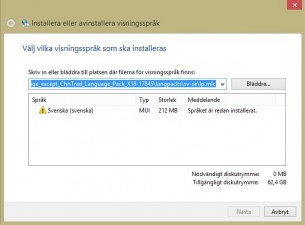 Windows 8 med språkpaket
