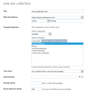 new-site-settings