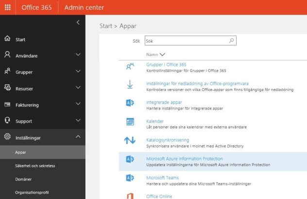 admin-center-irm-aktivering